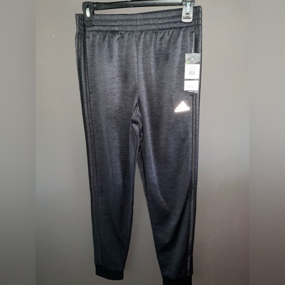 NWT Adidas  Charcoal Joggers LARGE 14/16 - Picture 1 of 11